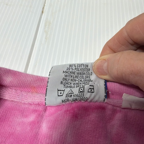 Colortone Tie Dye “Hungover” Graphic Sweatshirt Rainbow Large - Picture 4 of 4